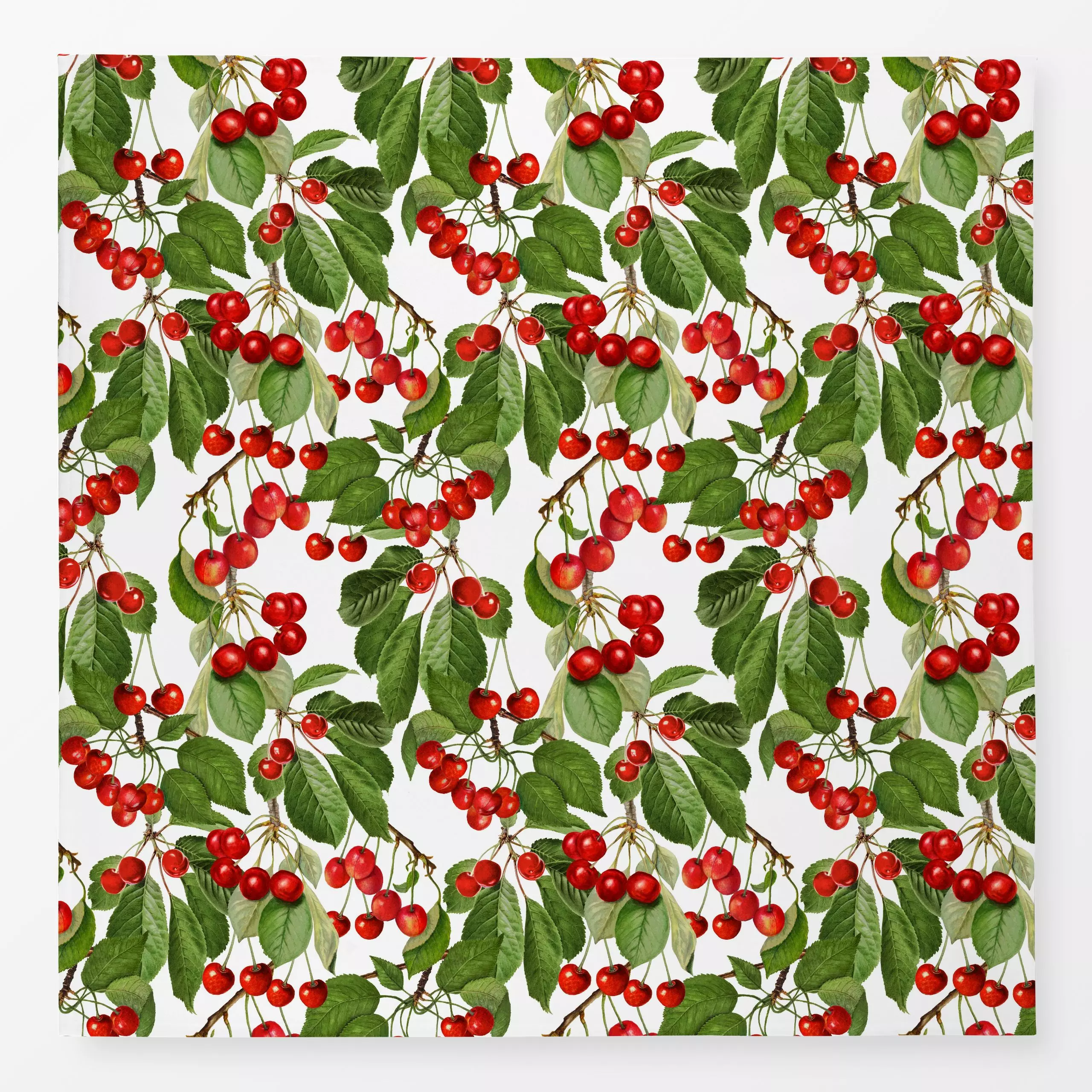 Tischdecke Summer Cherries Red, Blumen, Früchte, Sommer, von Andrea Haase