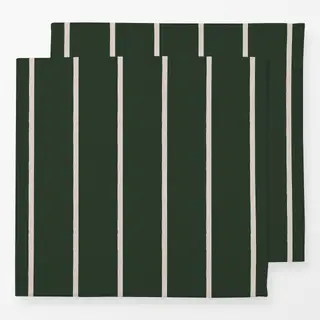 Servietten Streifen dunkelgrün
