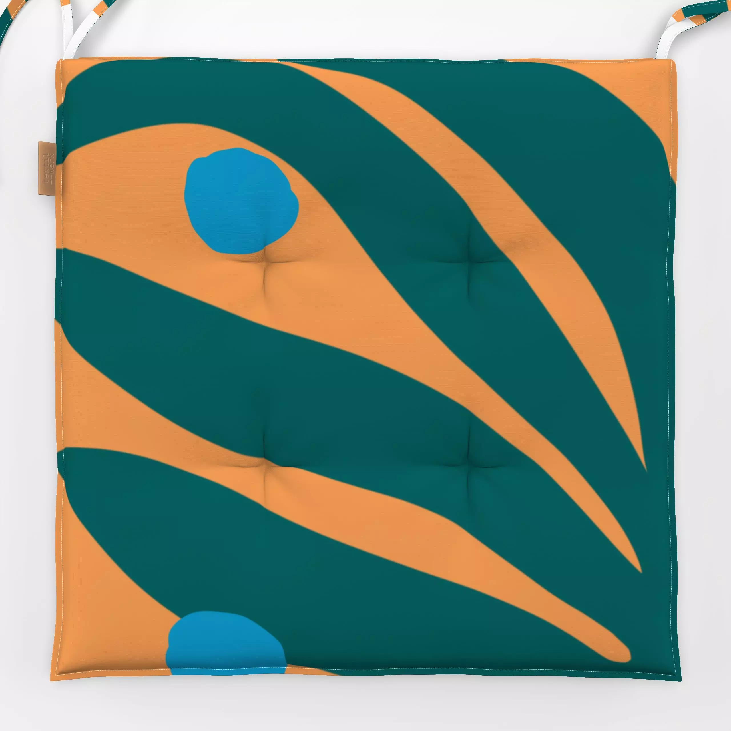 Sitzkissen Flower Part 2 - Sommer, Symbole & Muster - von „Ursula Tücks"; Abstrakt, Agave, Sonne, Orange, Sommer, Urlaub, me...