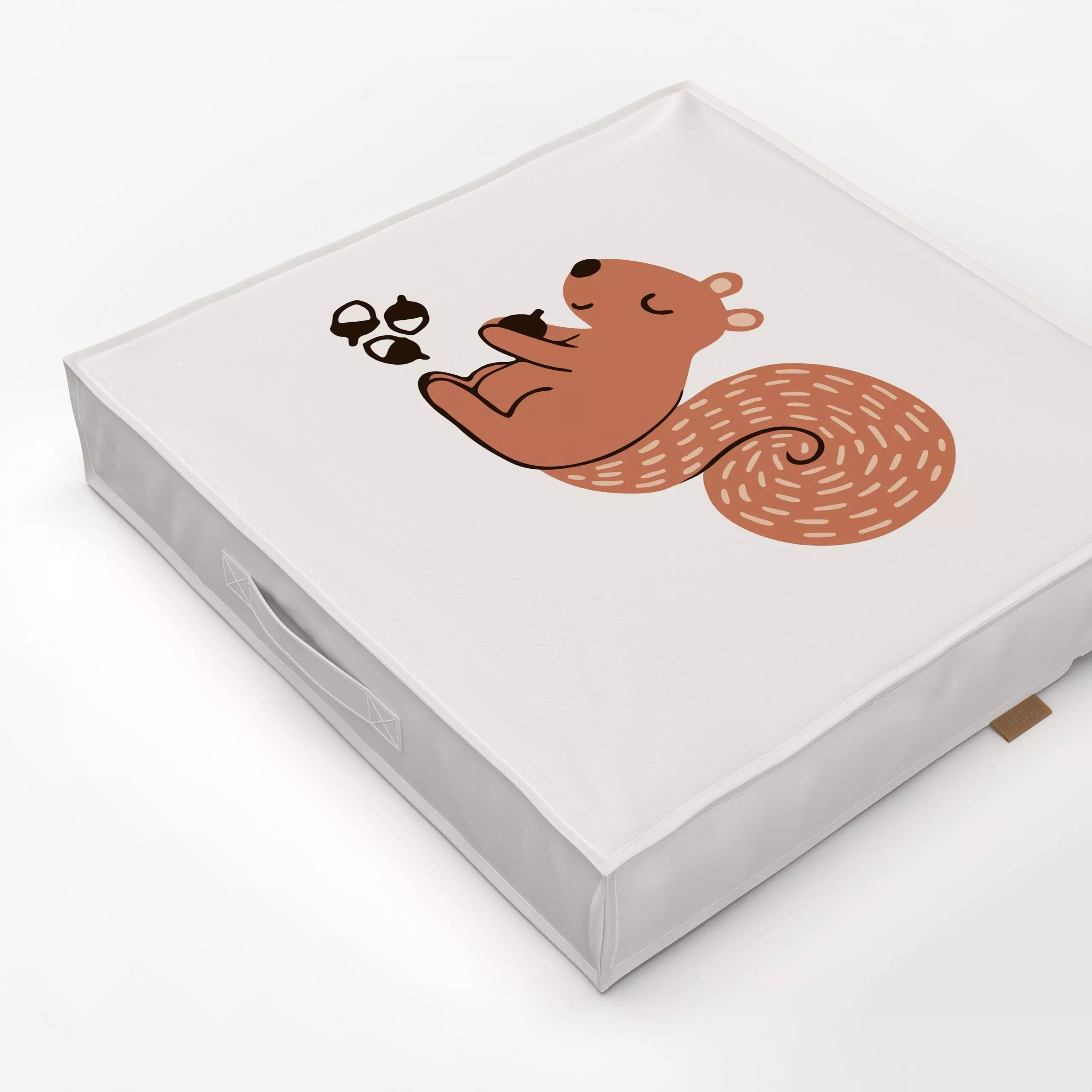Bodenkissen Eichhörnchen Herbst - Kinderzimmer & Motive für Kinder - von „Kathrin Woo"; Kinder, Eichhörnchen, Tiere, Herbst,...