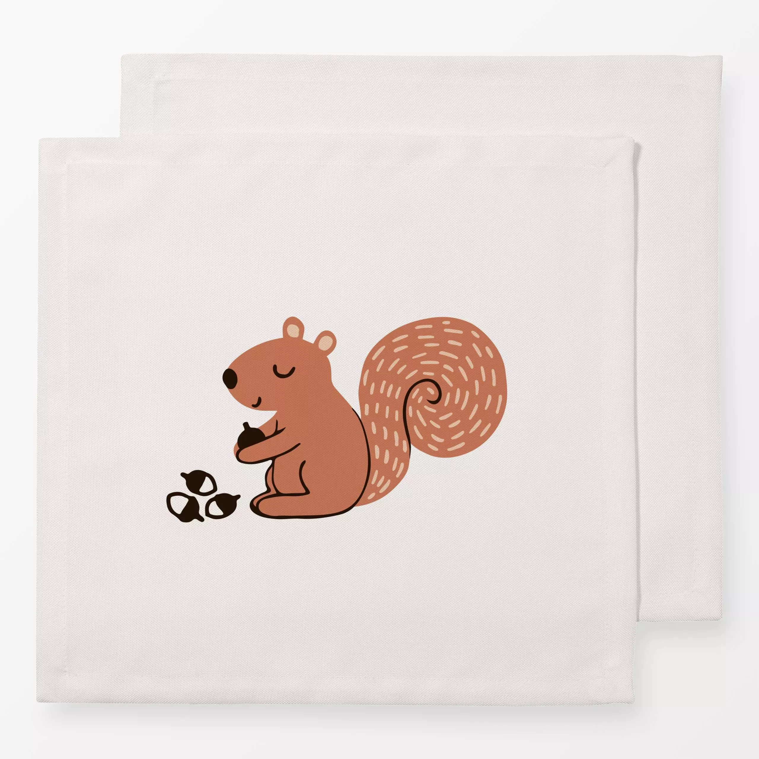 Servietten Eichhörnchen Herbst - Kinderzimmer & Motive für Kinder - von „Kathrin Woo"; Kinder, Eichhörnchen, Tiere, Herbst, ...
