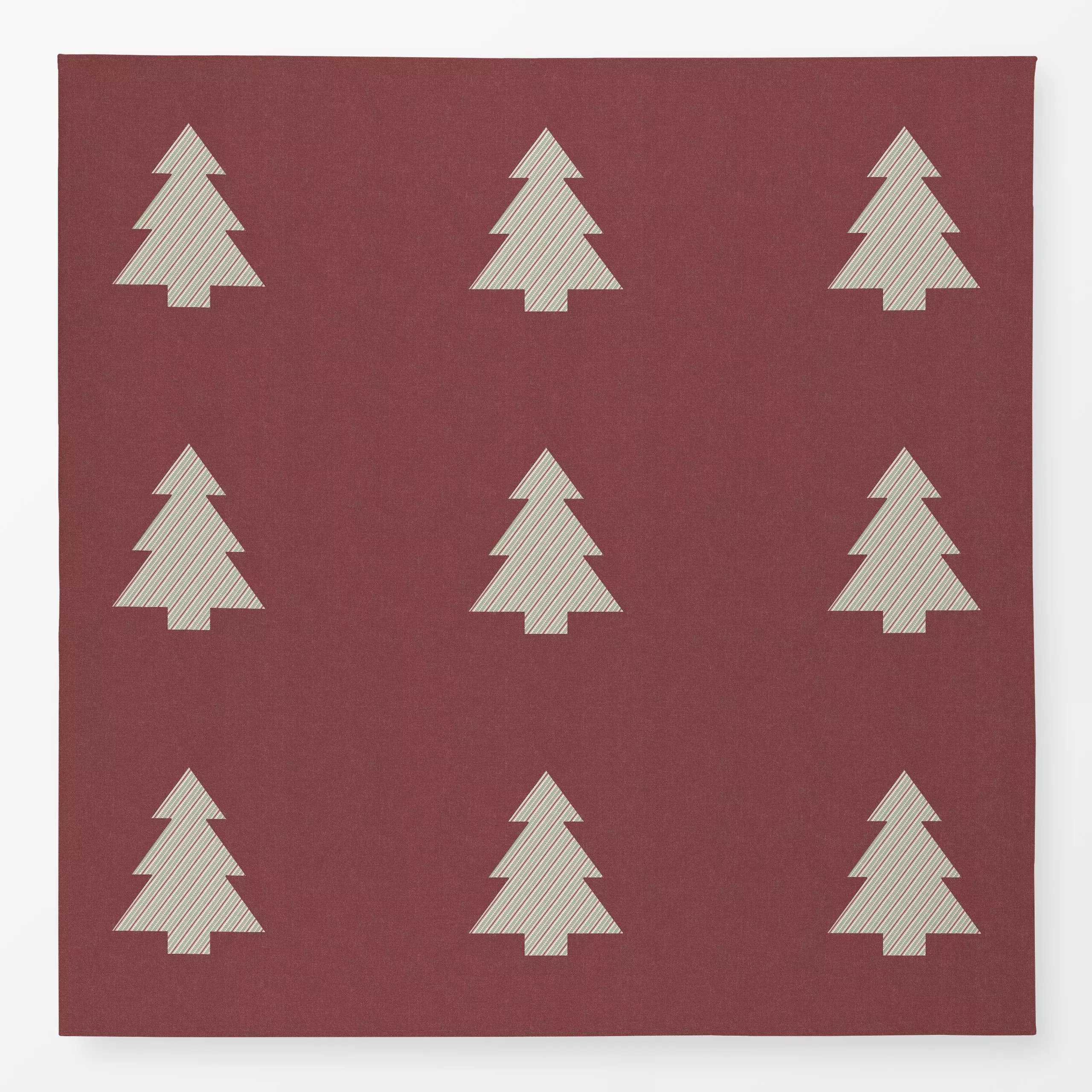 Tischdecke Striped Christmas tree II - Weihnachten, Pflanzen & Botanik - von „Bloomery Decor"; Streifen, Tannenbaum, modern,...