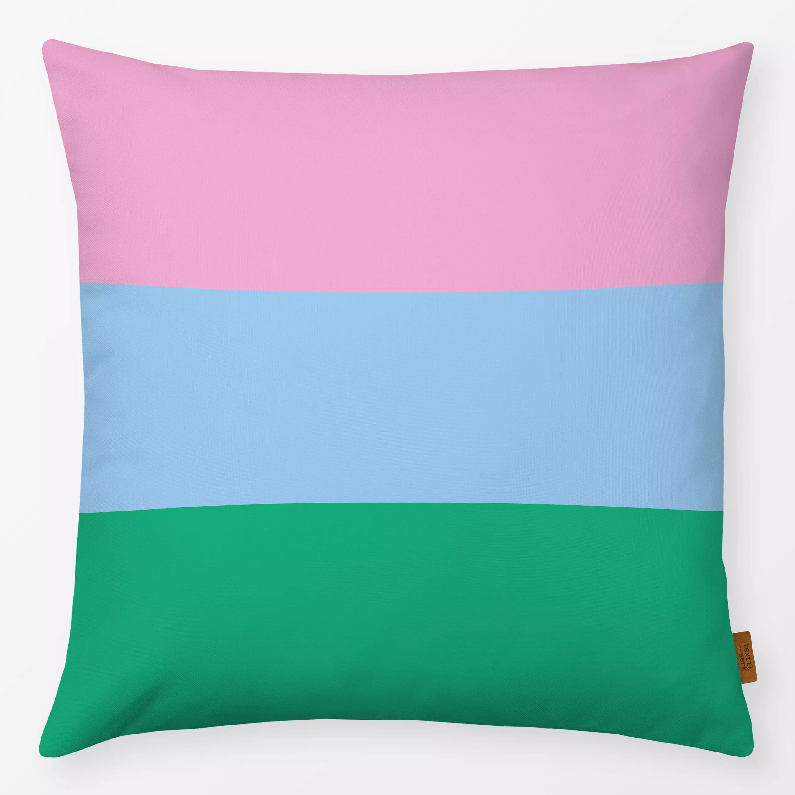 Kissen Blockstreifen horizontal N°01 - Symbole & Muster - von „Lisa Jasmin Bauer"; Streifen, Sommer, farbenfroh, gestreift, ...