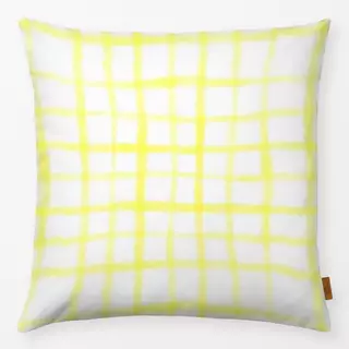 Kissen Sonnengelb Aqua Grid