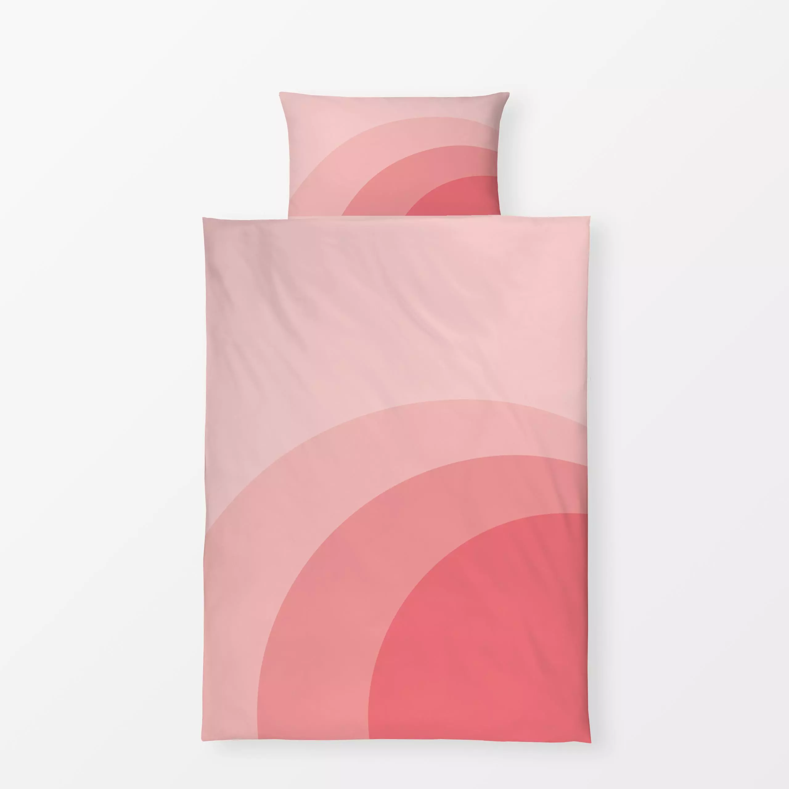 Bettwäsche Regenbogen Wolken rosarot - Sommer, Symbole & Muster - von „Carolin Vonhoff"; rosa, Sonnenaufgang, Sonnenuntergan...