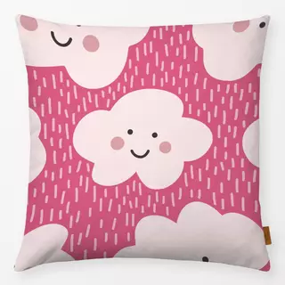 Kissen Happy Clouds hot pink