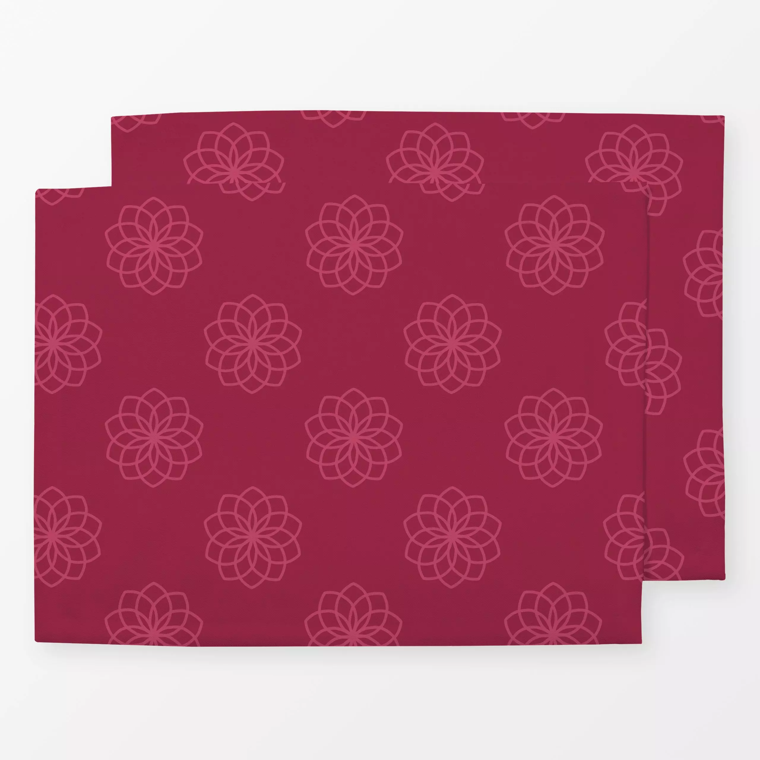 Tischset Traumfaenger Blume magenta, Blumen, gemustert, von Julia Reyelt