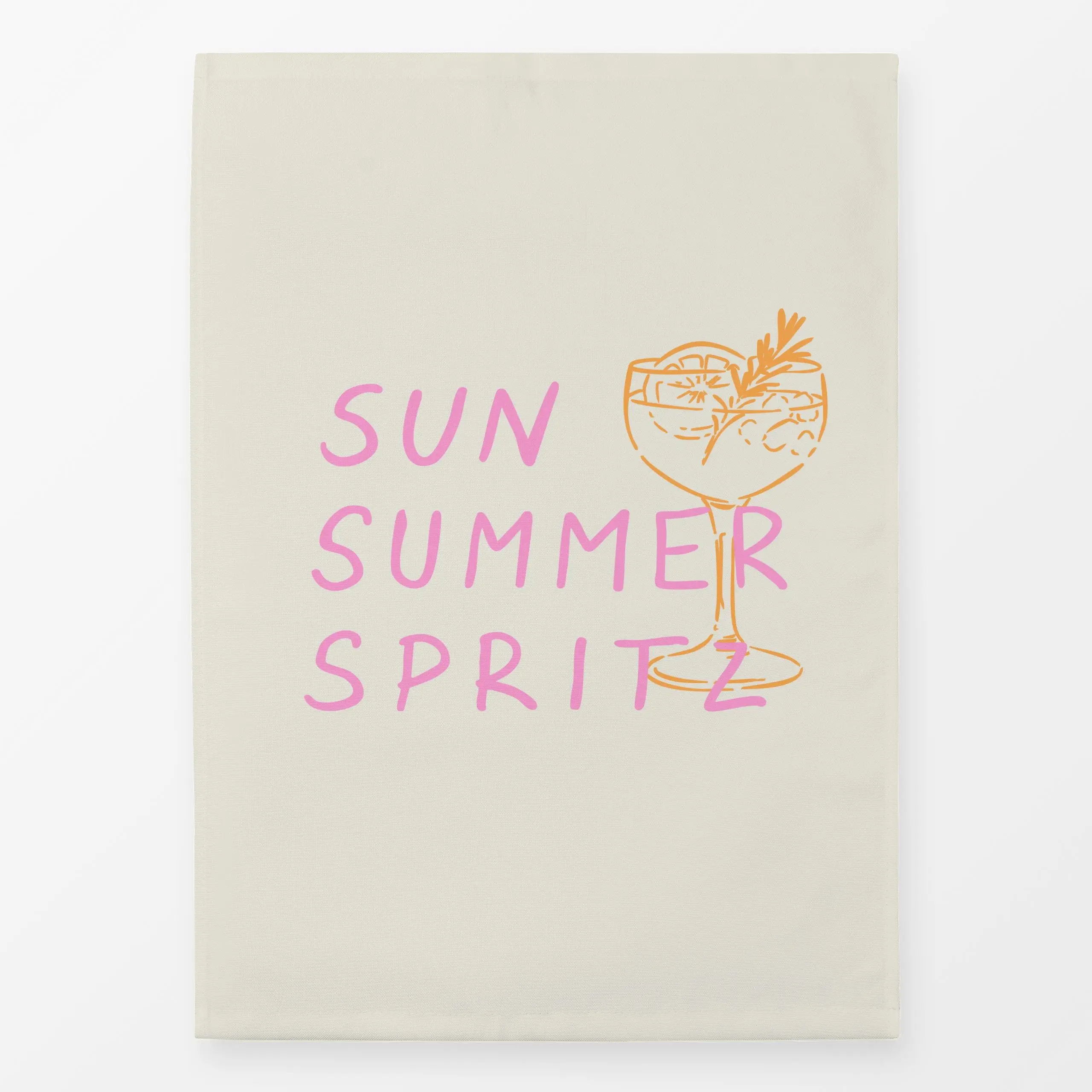 Geschirrtücher Sun Summer Spritz - Sommer, Sprüche & Schriftzüge, Küche, Essen & Trinken - von „Katrin Graff"; boho, Summerf...