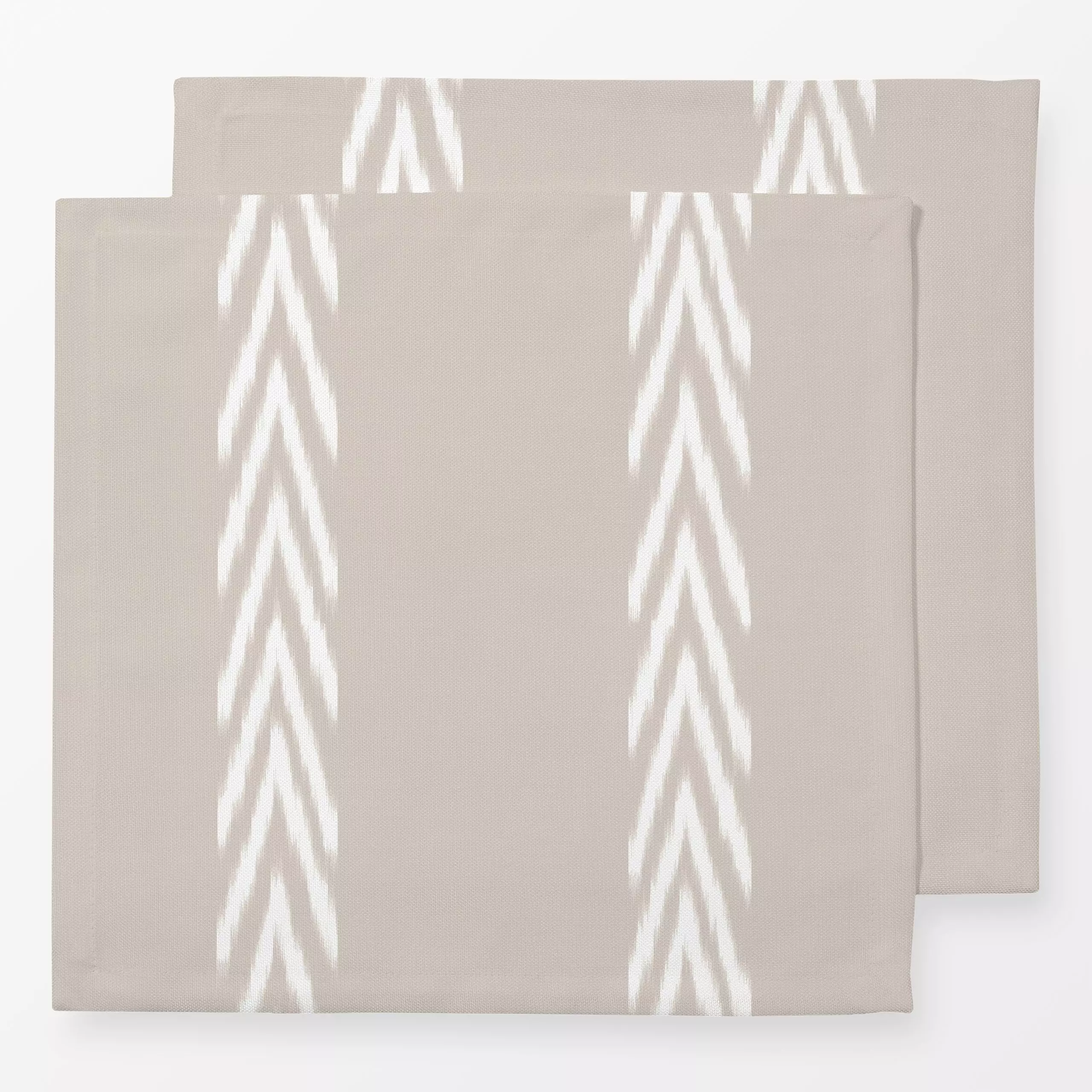 Servietten Stripes Ikat beige - Symbole & Muster, Reise - von „Studio Kesse"; marrakesch, marrokko, boho, Streifen, beige, E...