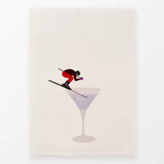 Geschirrtücher Skifahrer Cocktail
