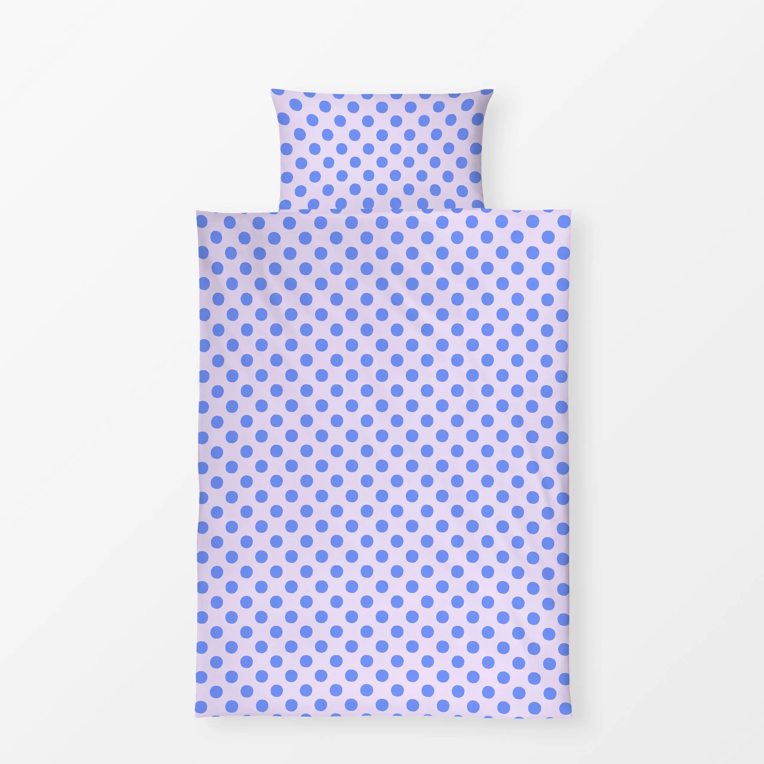 Bettwäsche Punkte Blau & Lila - Frühling, Kinderzimmer & Motive für Kinder, Symbole & Muster - von „Maren Gross "; geschenki...