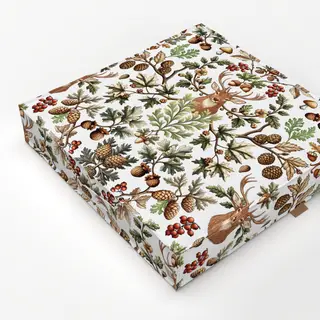 Bodenkissen Woodland Wildlife White