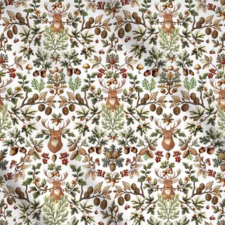 Meterware Woodland Wildlife White