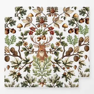 Servietten Woodland Wildlife White