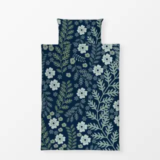 Bettwäsche Blumengarten Blau Midsommar