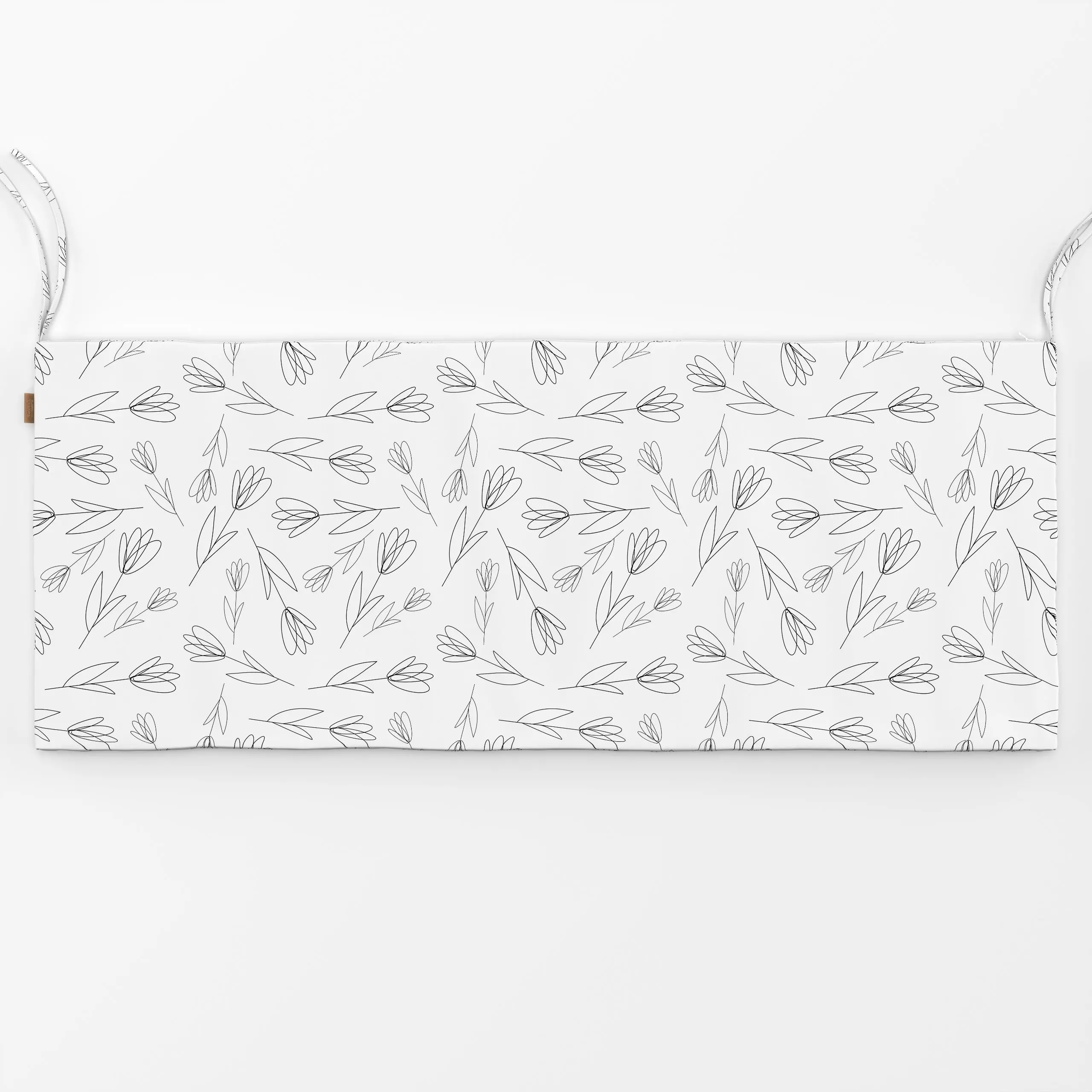 Bankauflage Tulpen 5 - Frühling - von „Lena Lackmann"; Blumen, Tulpen, floral, Ostern, flowers, eastern, blackandwhite, plan...