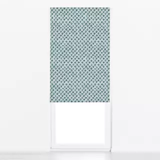 Raffrollo Artdeco Boho Muster Türkis