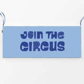 Bankauflage Join the circus hellblau
