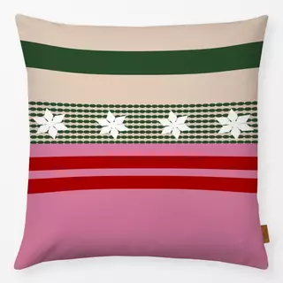Kissen Weihnachtsmuster Pink Rot Grün