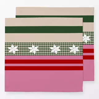 Servietten Weihnachtsmuster Pink Rot Grün