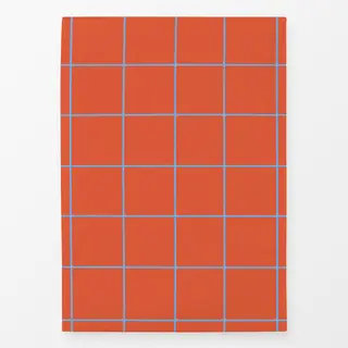 Geschirrtücher Kariert Orange-Blau