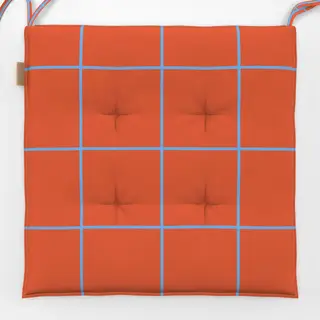 Sitzkissen Kariert Orange-Blau