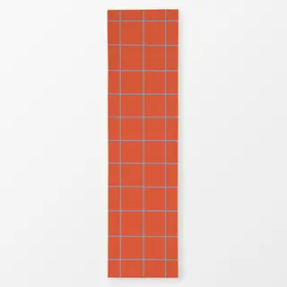 Tischläufer Kariert Orange-Blau