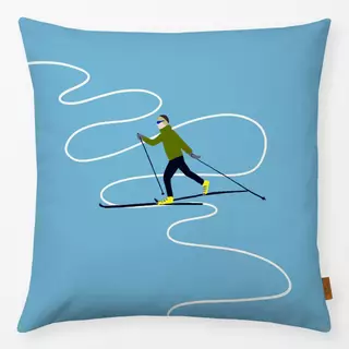 Kissen Langlauf Blau