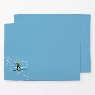 Tischset Langlauf Blau