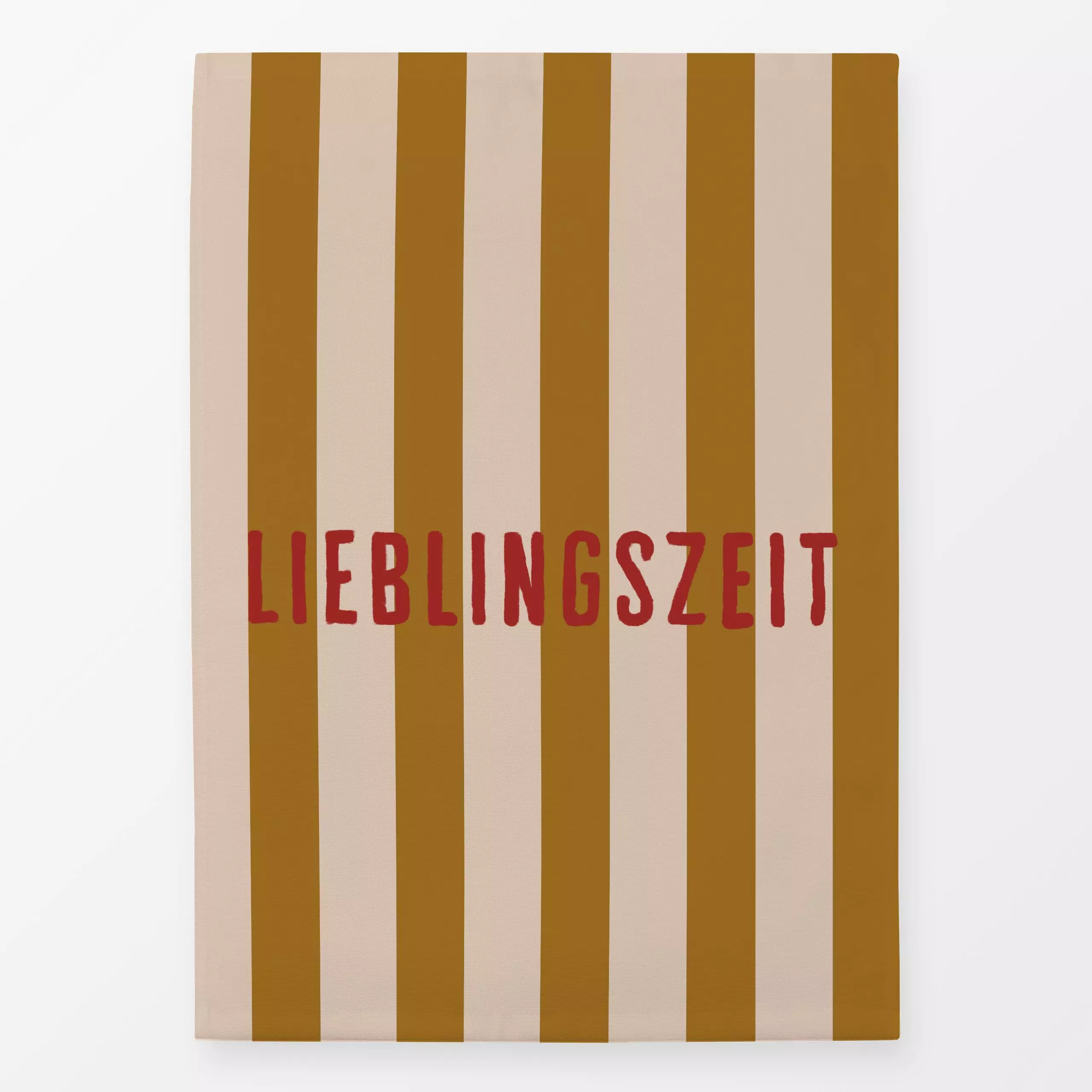 Geschirrtücher Lieblingszeit Rot Auf Gold - Sprüche & Schriftzüge, Weihnachten, Winter - von „Alisa Knöß"; Streifen, Weihnac...