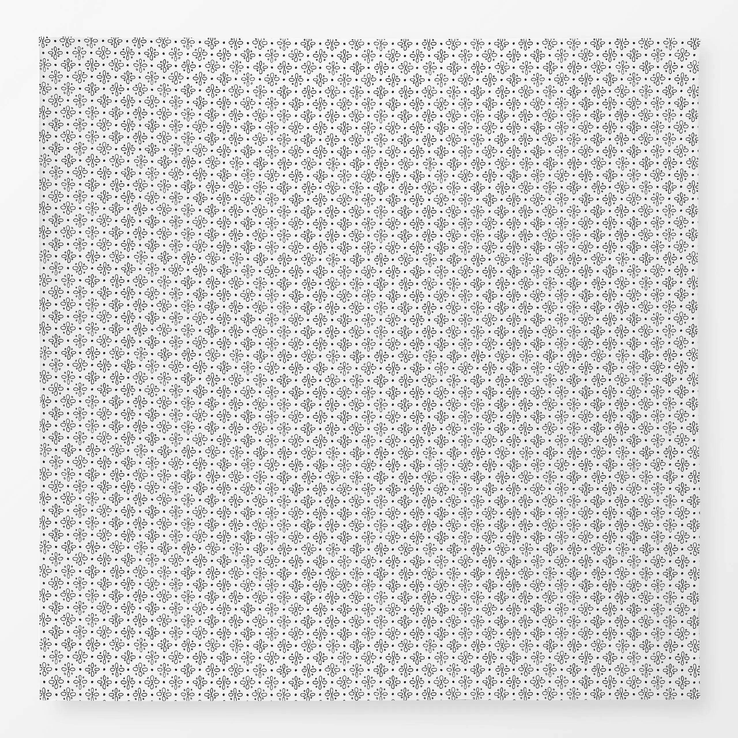 Tischdecke Geo Blume schwarz weiß, gemustert, von Kathrin Woo