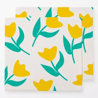 Servietten Sweet Flower Pattern Yellow