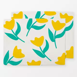 Tischset Sweet Flower Pattern Yellow