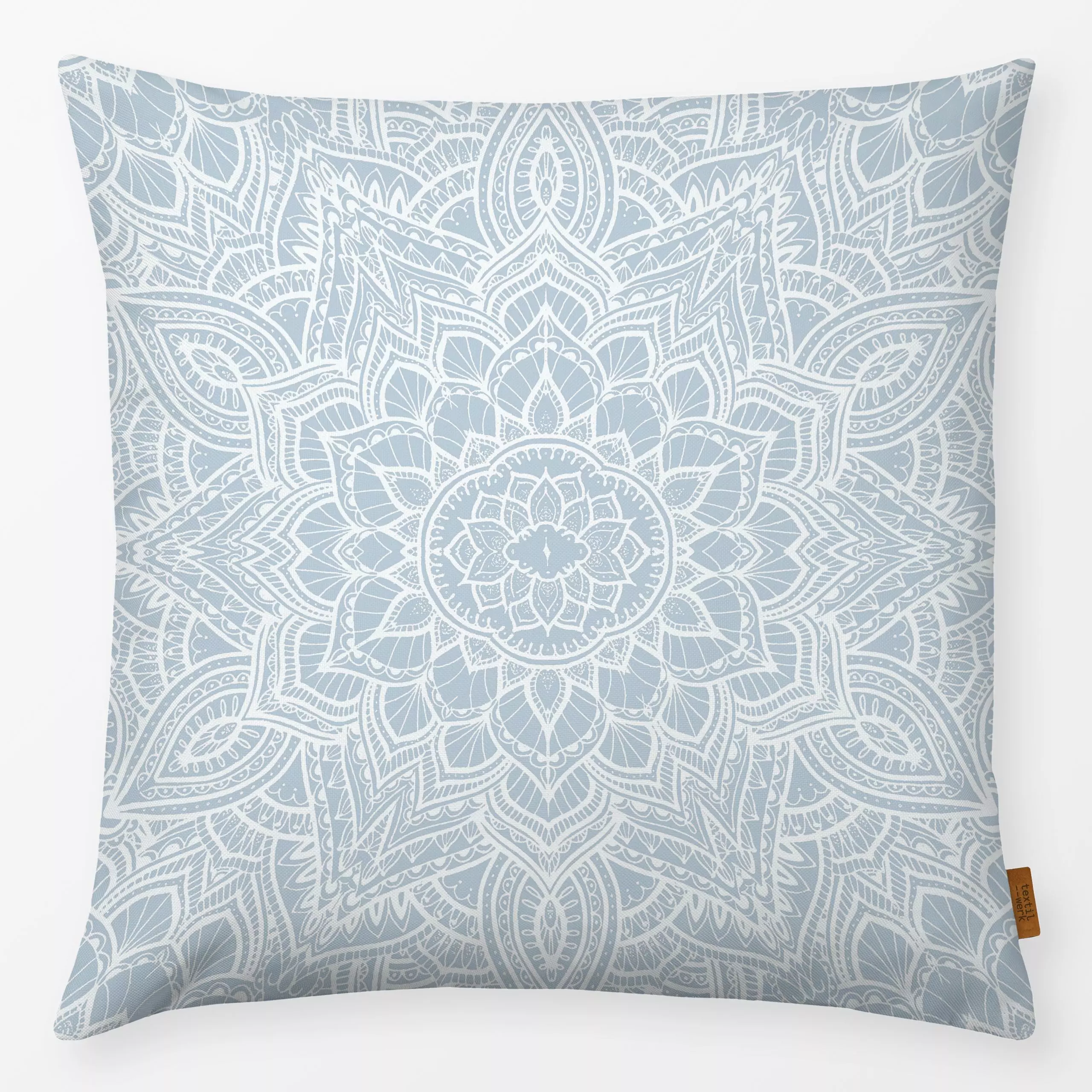 Kissen Ibiza Boho Mandala II - Winter, Symbole & Muster - von „Bloomery Decor"; boho, Muster, Geometrisch, Yoga, mandala, wi...