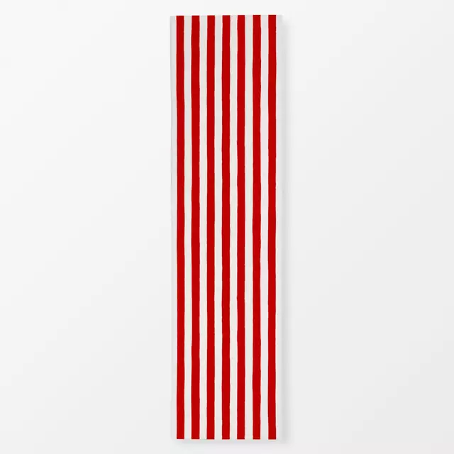 FILU Tischläufer 40x150 Cm – Rot-weiß Kariert, 100% Baumwolle, Skandinavischer Landhausstil