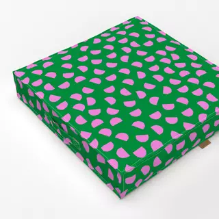 Bodenkissen Bright Christmas pink + green