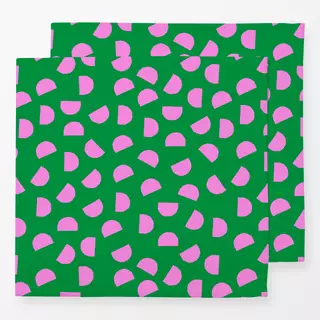 Servietten Bright Christmas pink + green