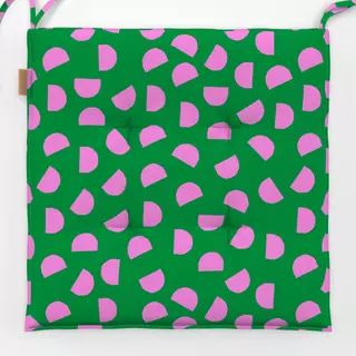 Sitzkissen Bright Christmas pink + green