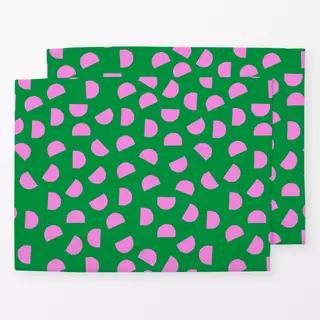 Tischset Bright Christmas pink + green