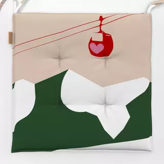 Sitzkissen Berge Gondel Mit Herz