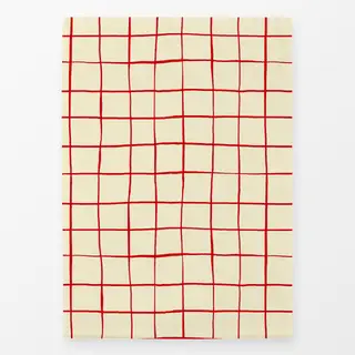 Geschirrtücher Checkered Red Line Pattern