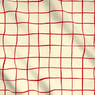 Meterware Checkered Red Line Pattern