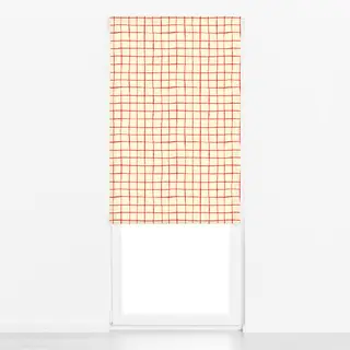 Raffrollo Checkered Red Line Pattern