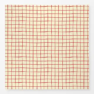 Tischdecke Checkered Red Line Pattern