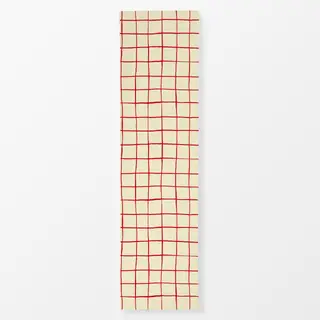Tischläufer Checkered Red Line Pattern