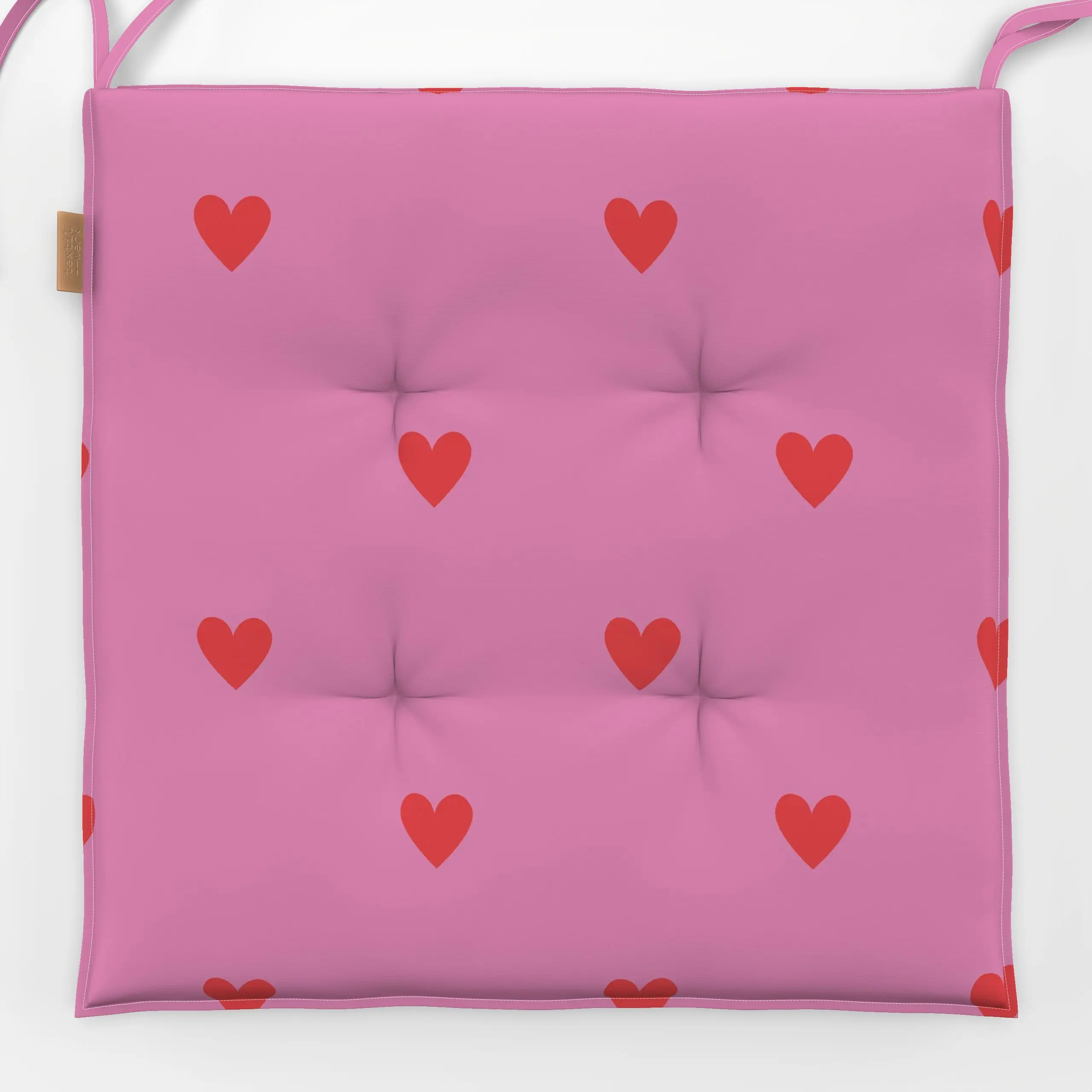 Sitzkissen Mistletoe Pink Hearts - Kinderzimmer & Motive für Kinder, Liebe, Romantik & Pride, Winter - von „Studio ROSAGRAU"...
