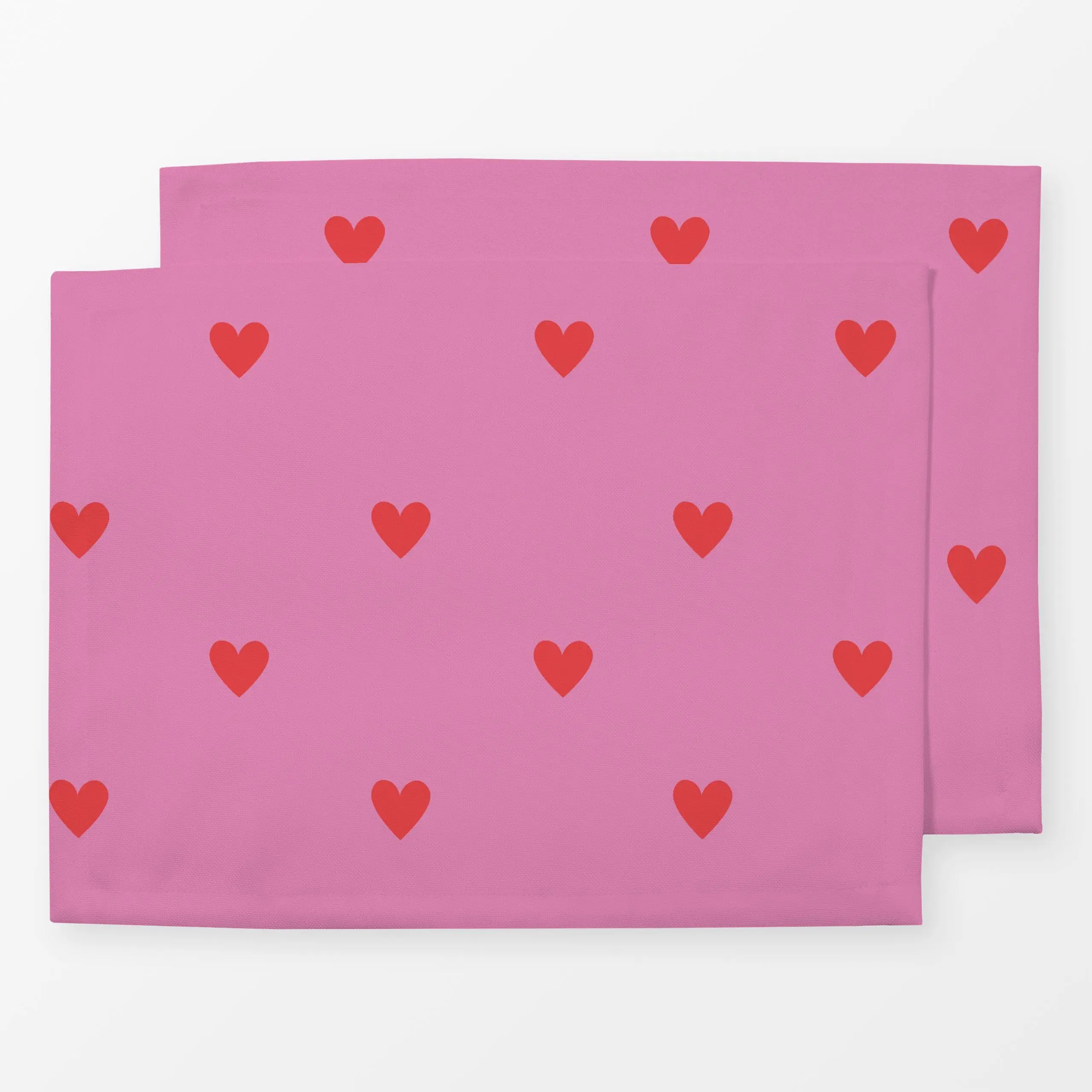Tischset Mistletoe Pink Hearts - Kinderzimmer & Motive für Kinder, Liebe, Romantik & Pride, Winter - von „Studio ROSAGRAU"; ...