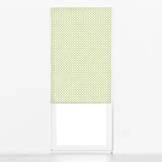 Raffrollo Hellgrün weiß Karo