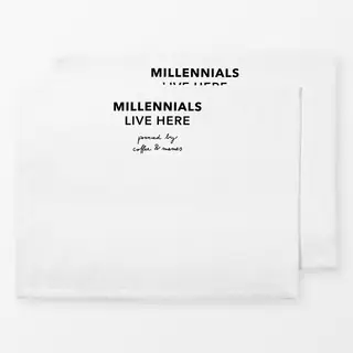Tischset Millennials Spruch Schwarzweiß