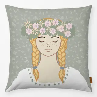 Kissen Midsommar Blumenmädchen Salbei